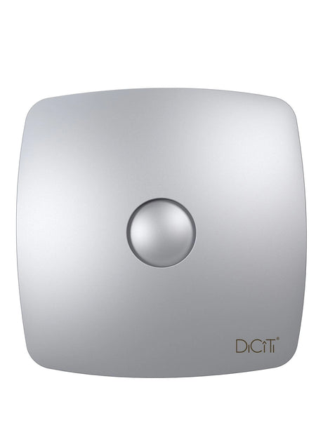 Ventilator de baie Rio 4C Gray Metal, Debit 100 m3/h, Diametru Ø98, Clapeta antiretur, Gray Metal