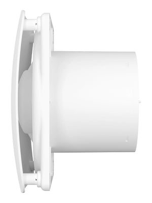 Ventilator de baie Rio 5C Matt White, Debit 180 m3/h, Diametru Ø125 mm, Clapeta antiretur, Matt White