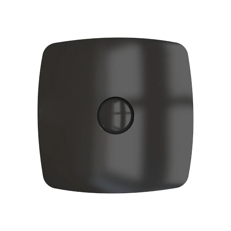 Ventilator de baie Rio 4C Matt Black Debit 100 m3/h, Diametru Ø100, Clapeta antiretur, Chrome