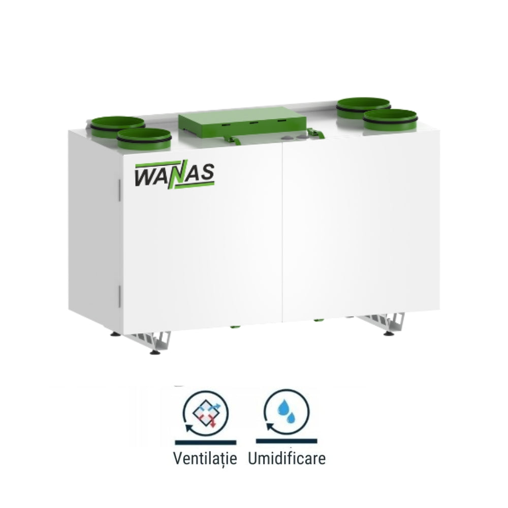 Centrală de Ventilație cu recuperare de căldură, Wanas 630 Light, Smart, Funcție Ventilație și Umidificare
