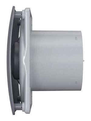 Ventilator de baie Rio 4C Dark Gray Metal, Debit 100 m3/h, Diametru Ø98, Clapeta antiretur, Dark Gray Metal