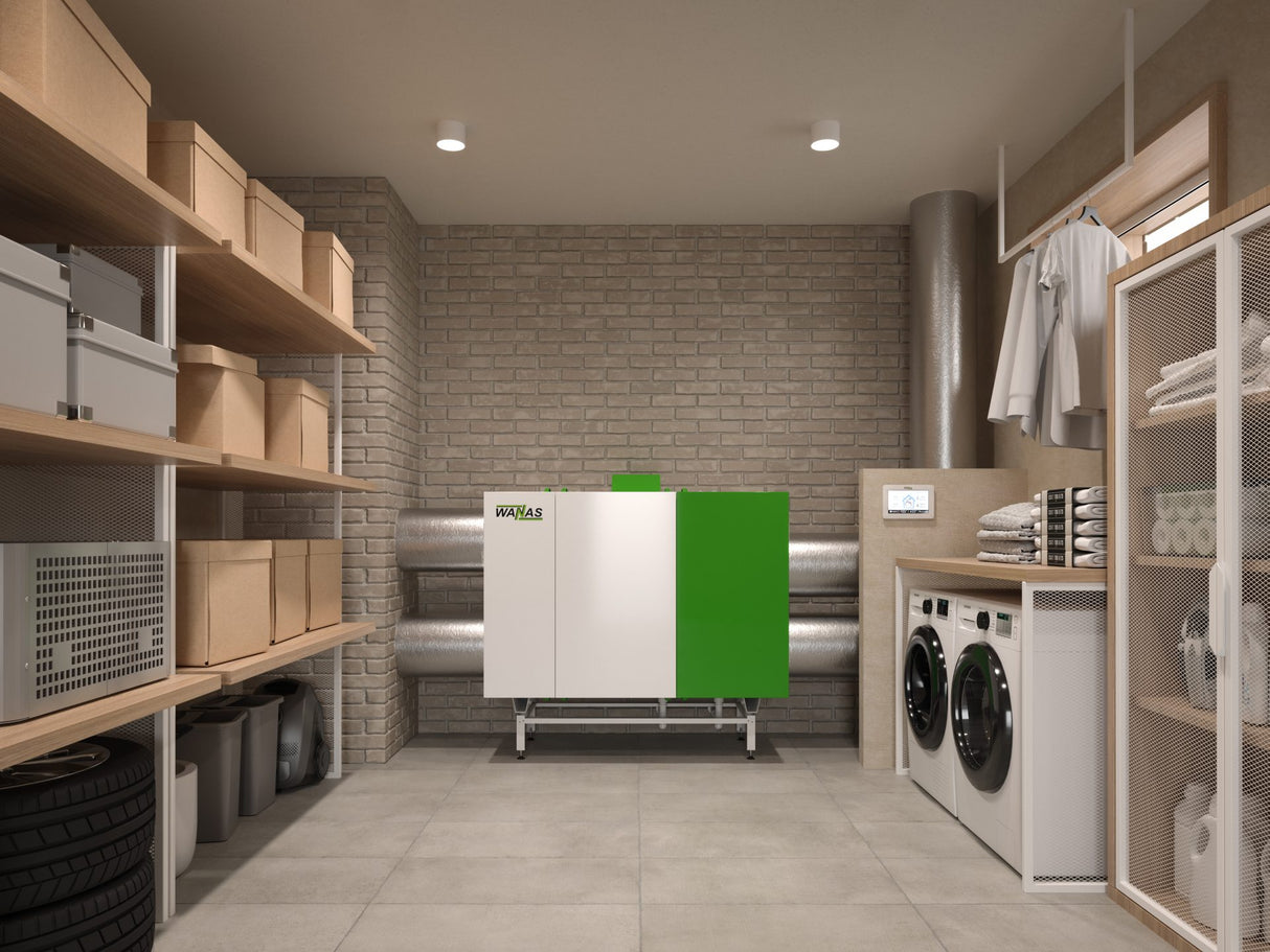 Centrala de Ventilație cu recuperare de căldură 4 în 1 Wanas Combo 1330 Prestige cu baterie pe apă, Smart, Funcție Ventilație, Umidificare, Încălzire și Răcire