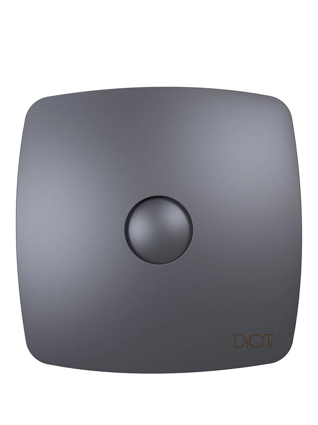 Ventilator de baie Rio 4C Dark Gray Metal, Debit 100 m3/h, Diametru Ø98, Clapeta antiretur, Dark Gray Metal