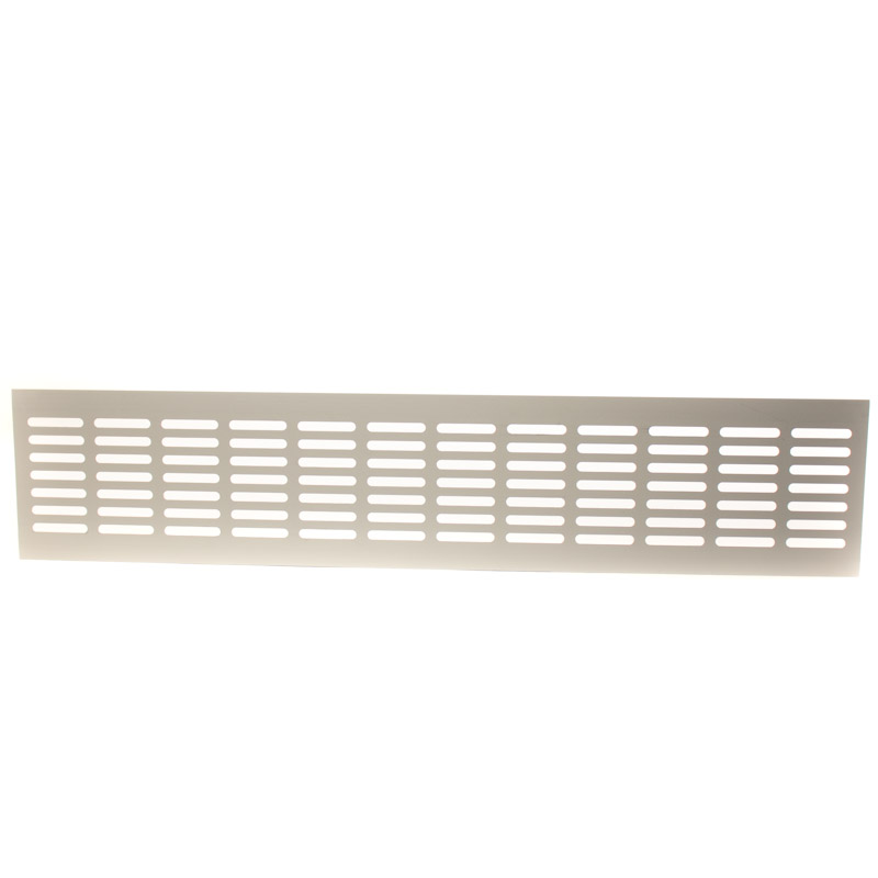 Grila ventilatie rectangulara, 480x100 , montaj usa sau perete, Metal, Silver